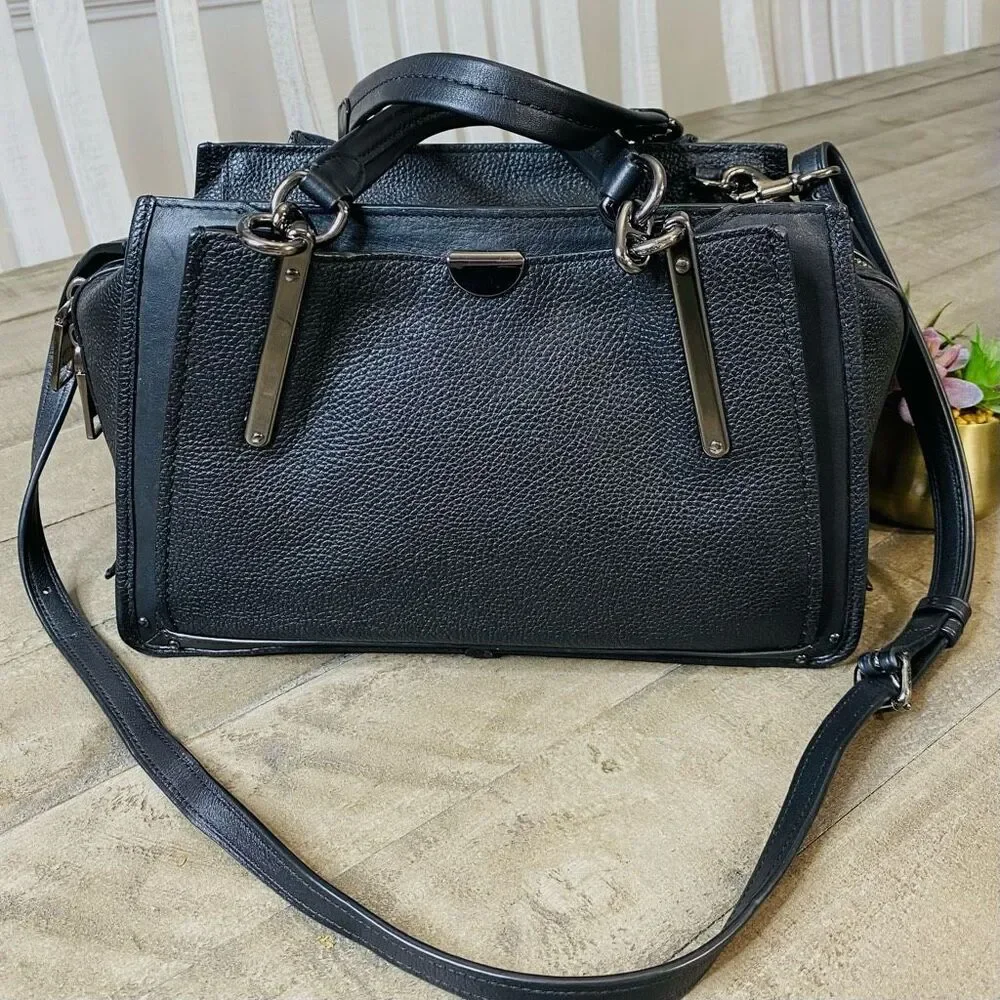 Coach 38551 Dreamer 27 Pabbled Leather Black Crossbody Bag - Picture 6 of 12